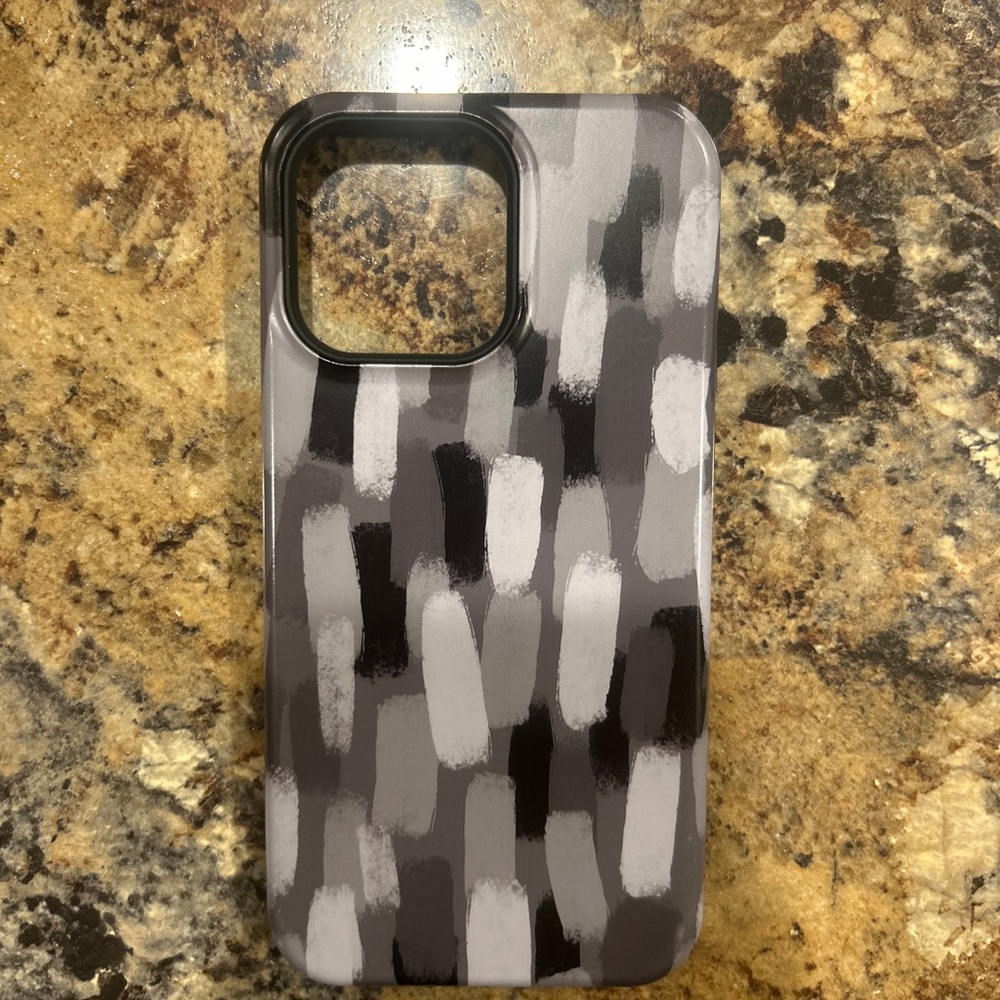 Redbubble Stylish Black and Gray Phone Case for IPhone 14 Pro Max